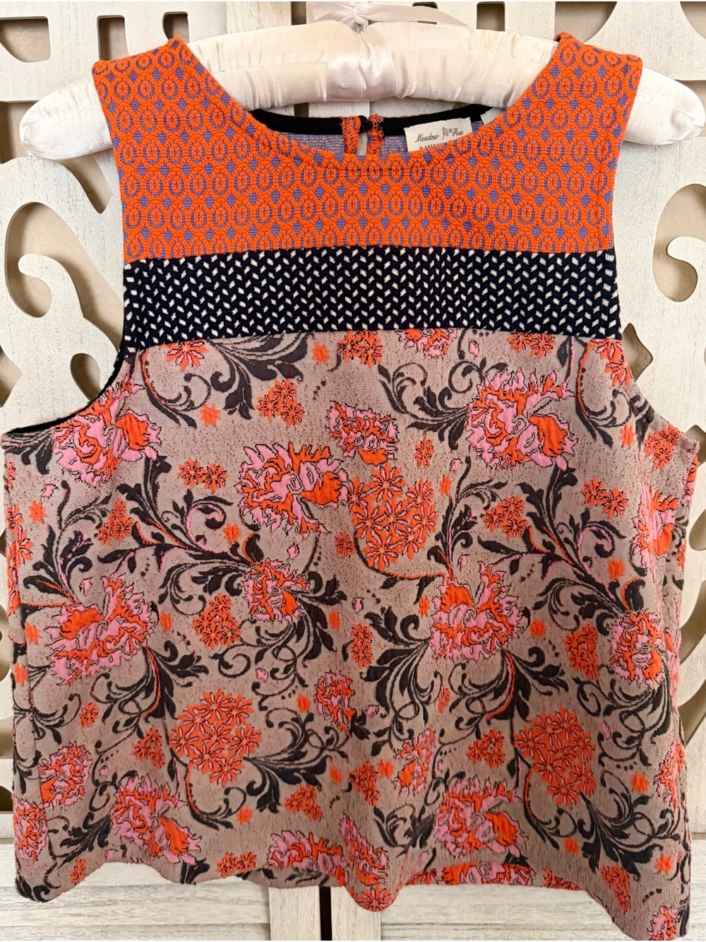 Anthropologie Meadow Rue Poppy Jacquard Tank Size M - Picture 3 of 6